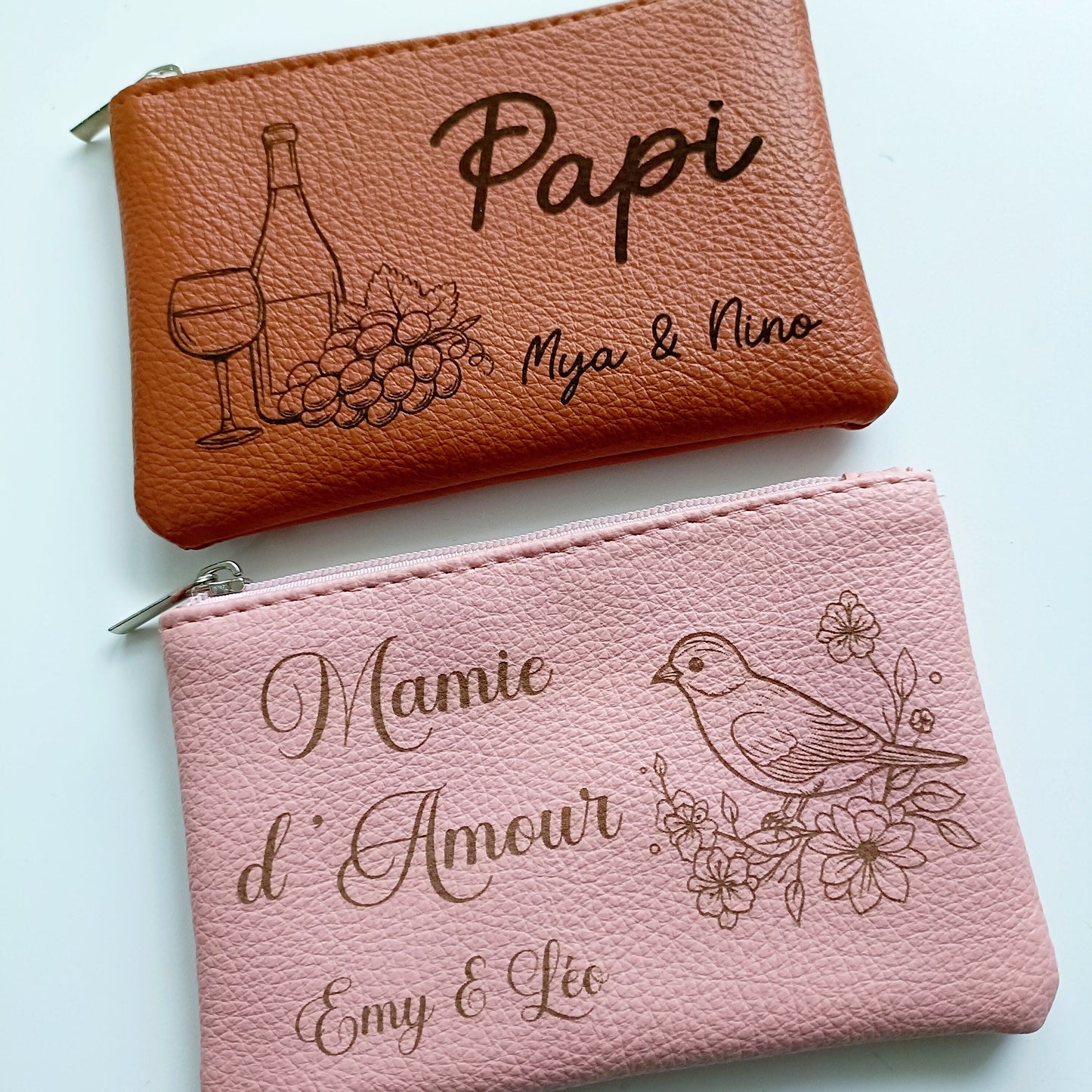Porte monnaie en cuir personnalisé