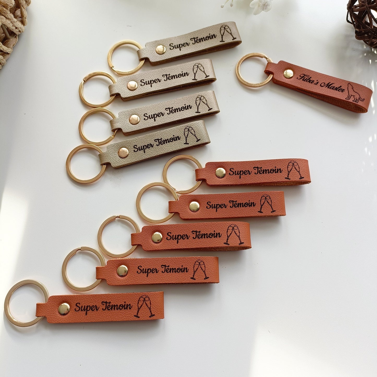 Porte clés en cuir