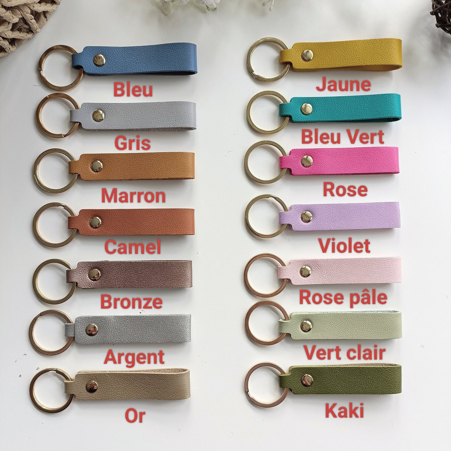 Porte clés en cuir