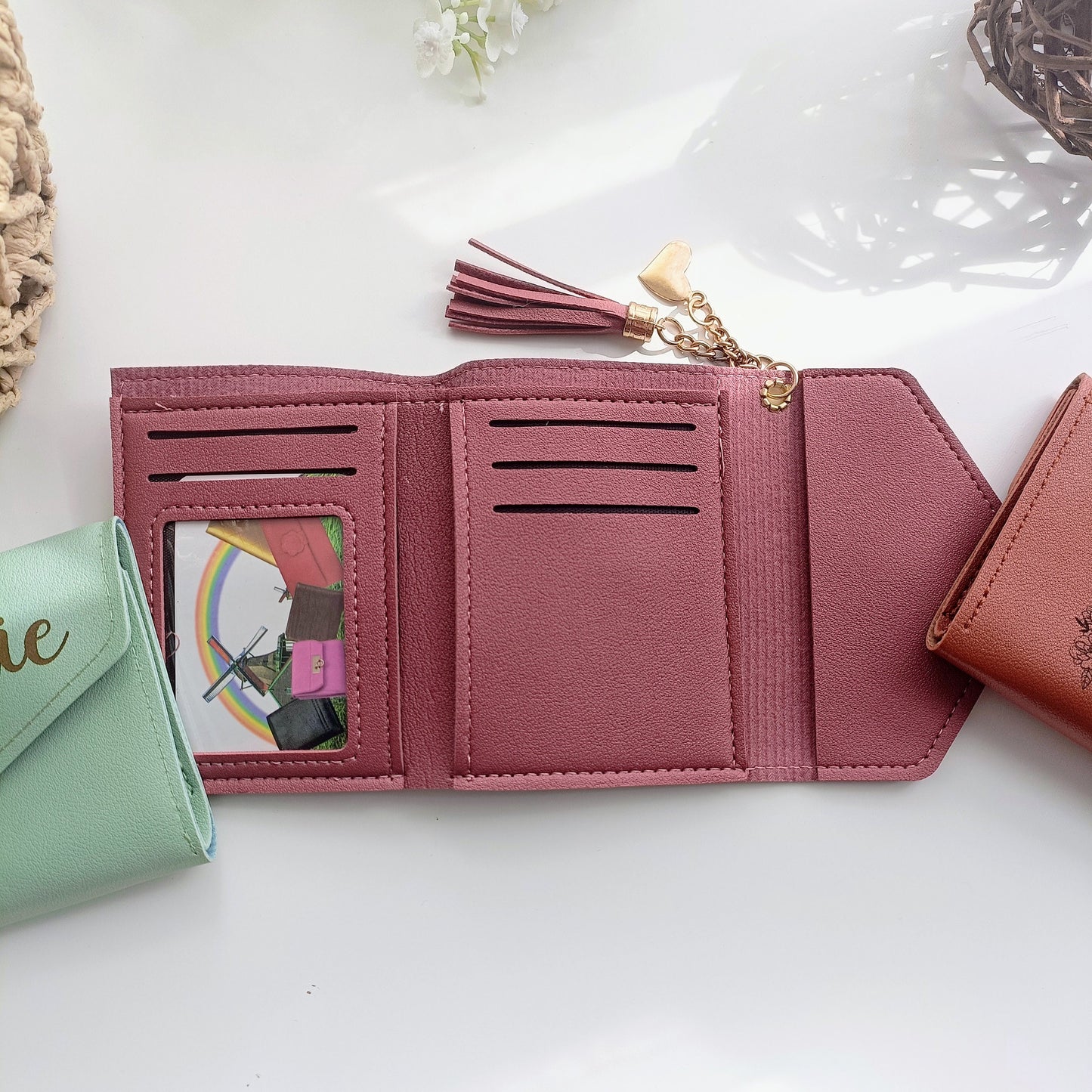 Lederhandtasche oder Brieftasche