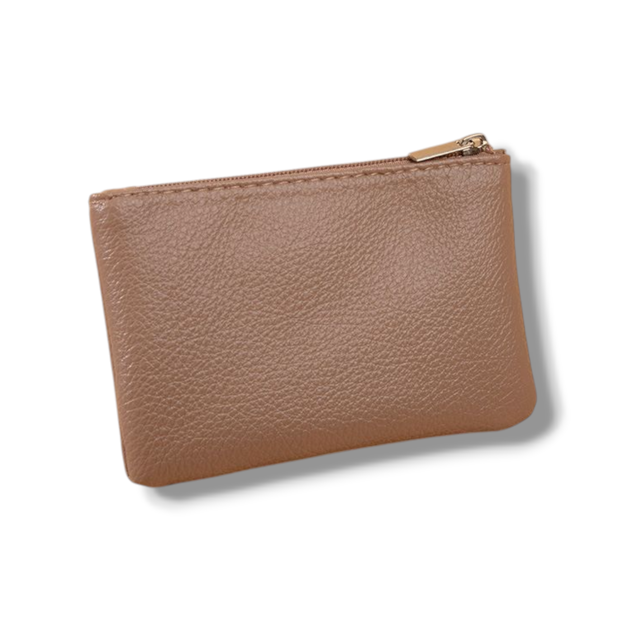 Porte-monnaie en Cuir Texte et image Personnalisés | Happy Gravure Marron clair