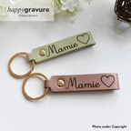 Porte-Clés Cuir Texte et image Personnalisés | Happy Gravure Happy Gravure