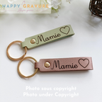 Porte-Clés Cuir Texte et image Personnalisés | Happy Gravure Happy Gravure