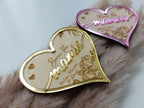 Magnet Coeur Floral Happy Gravure