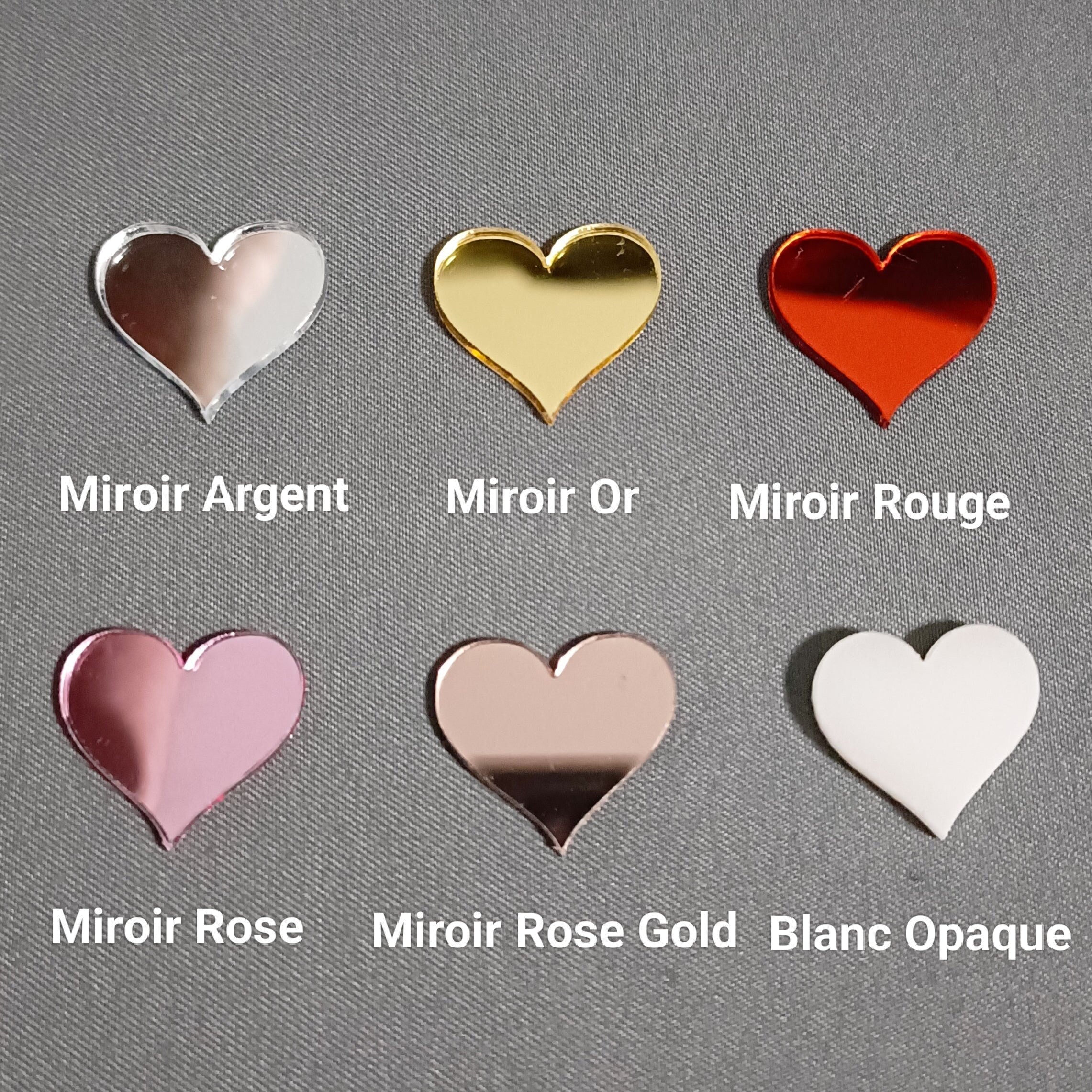 Magnet Coeur Floral Happy Gravure