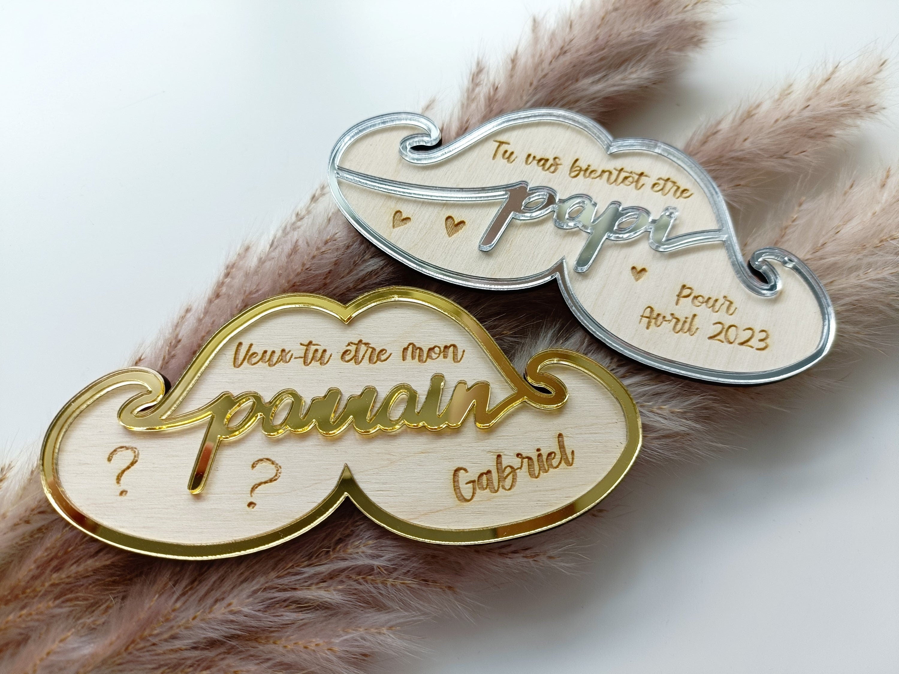 Magnet Moustache Veux-tu .. ? Happy Gravure