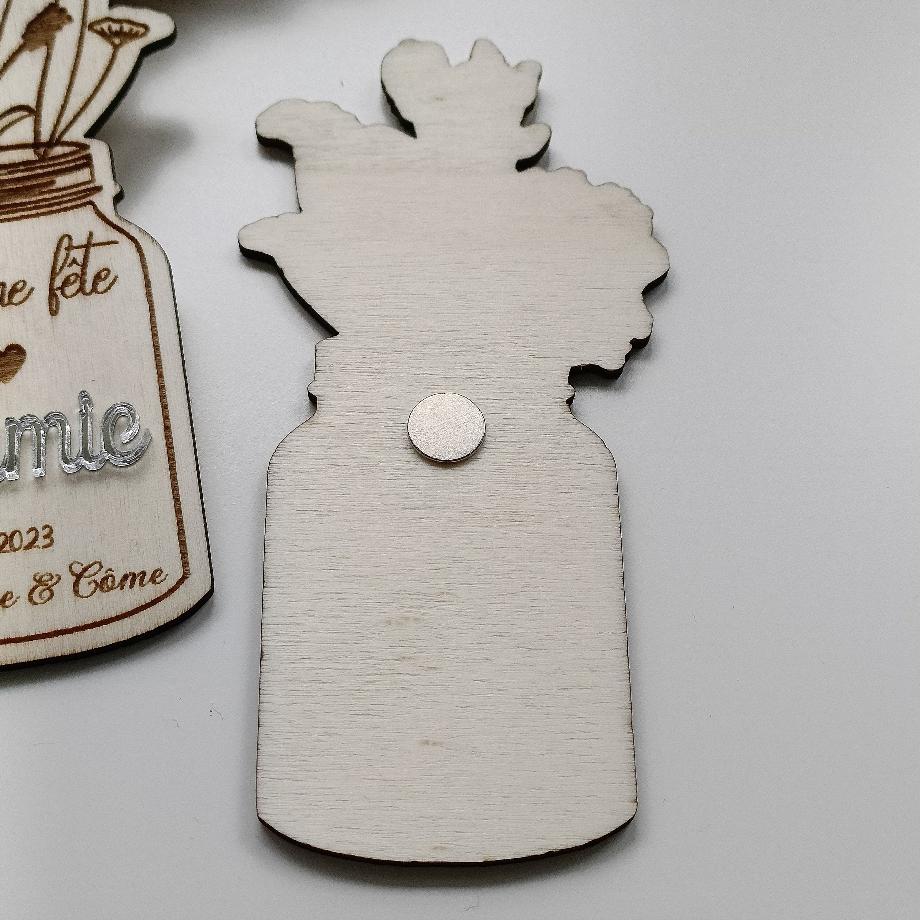 Magnet vase floral Happy Gravure