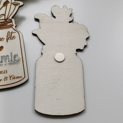 Floral vase magnet