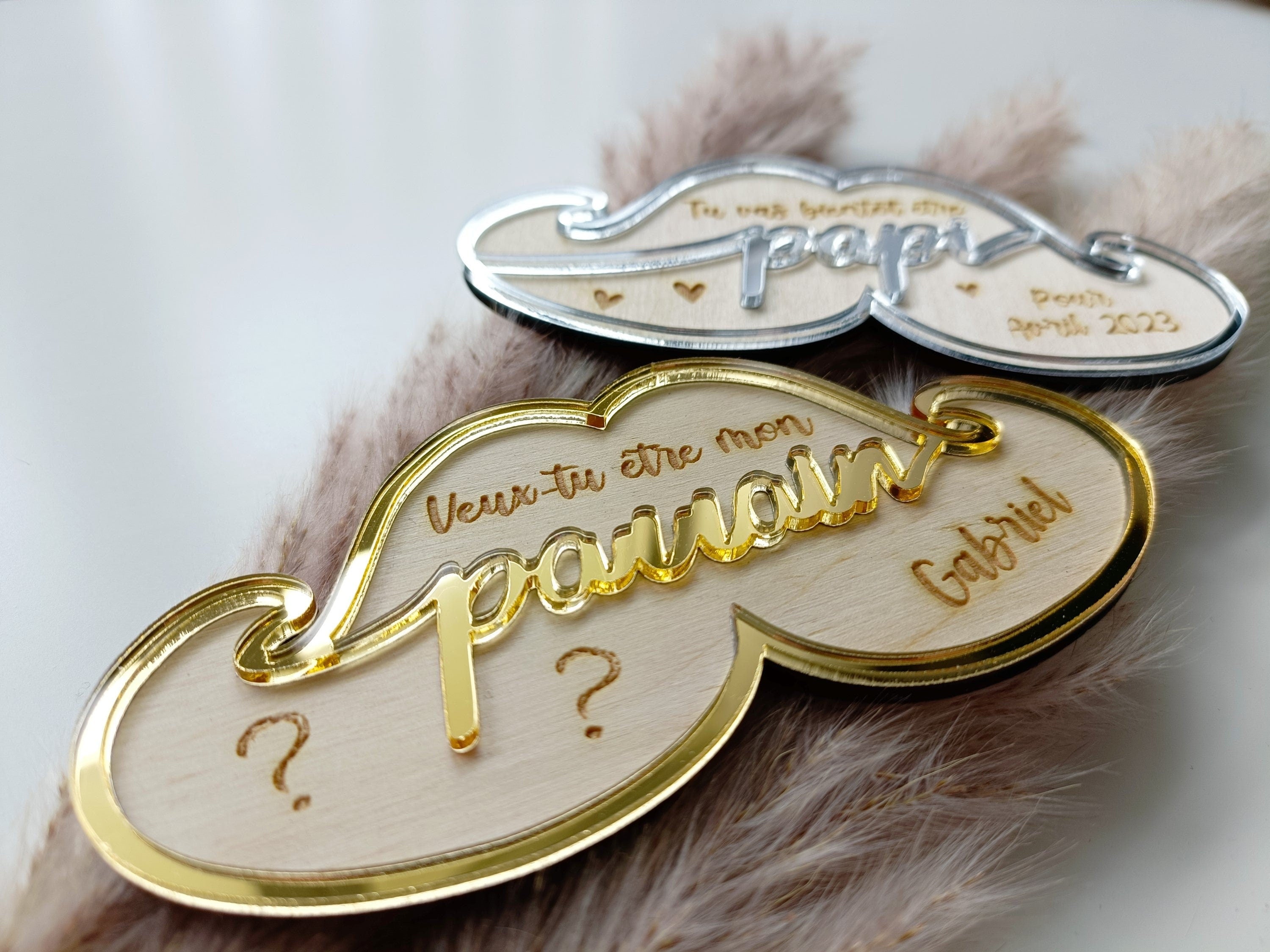 Magnet Moustache Veux-tu .. ? Happy Gravure