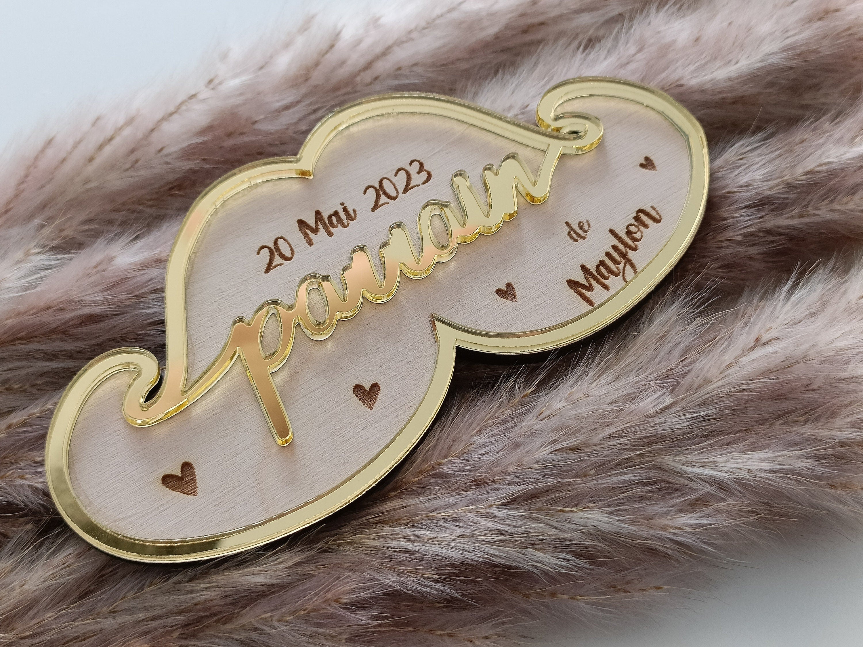 Magnet Moustache Veux-tu .. ? Happy Gravure