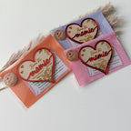 Magnet Coeur Floral Happy Gravure