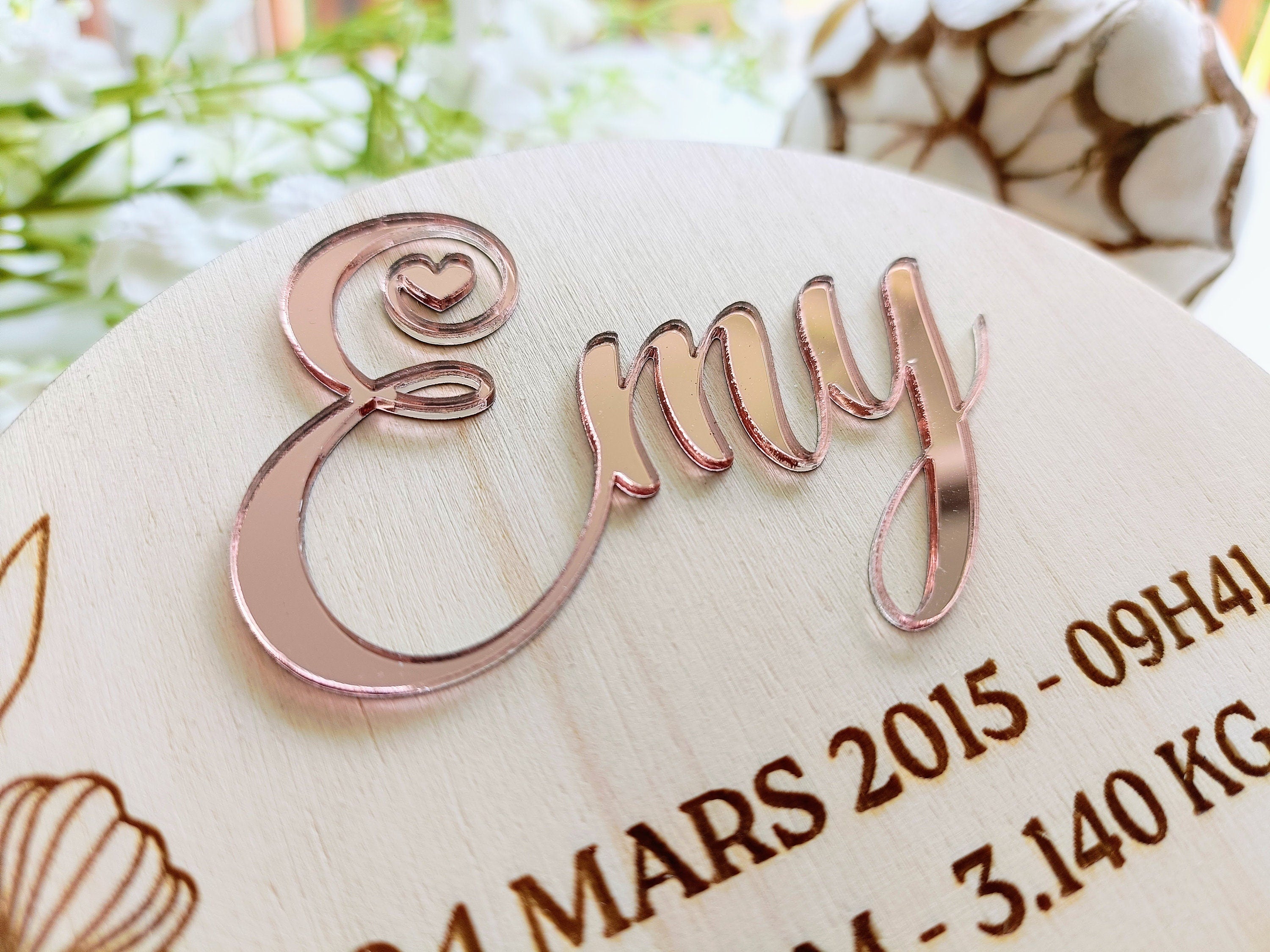 Support porte bracelet Happy Gravure