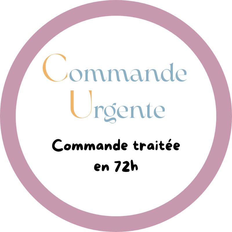 Option : Commande urgente (traitement de votre commande en 72h ouvrés) Happy Gravure