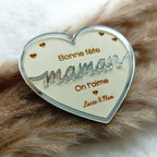 Magnet aimanté personnalisé en bois - anniversaire - fête des mères / grands-mères, cadeau maman, papa, tata, marraine Happy Gravure