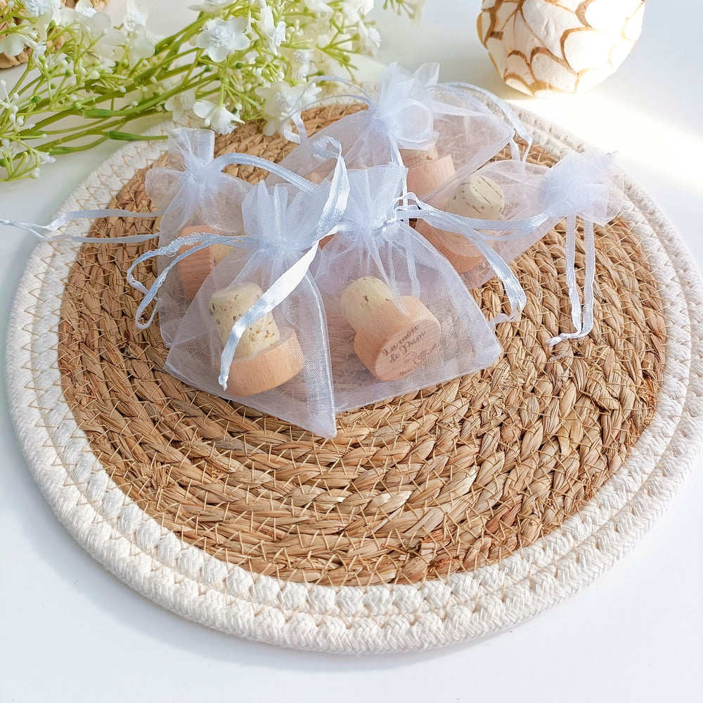 Bouchon de bouteille personnalisé en bois - idée cadeau témoin, Mariage, anniversaire, fête