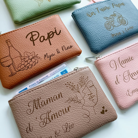 Personalisierte Lederbrieftasche