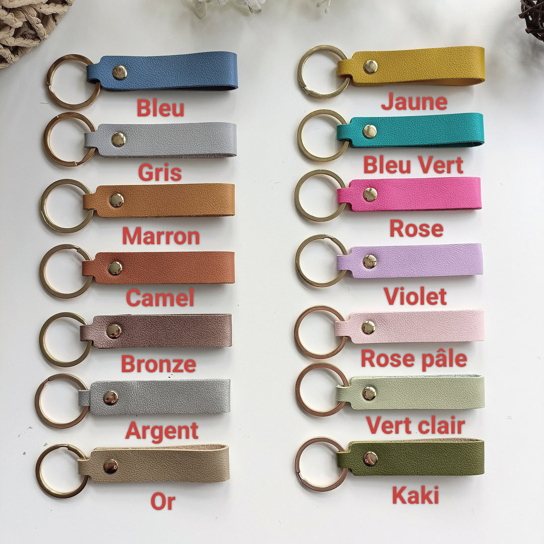 Personalized leather keychain