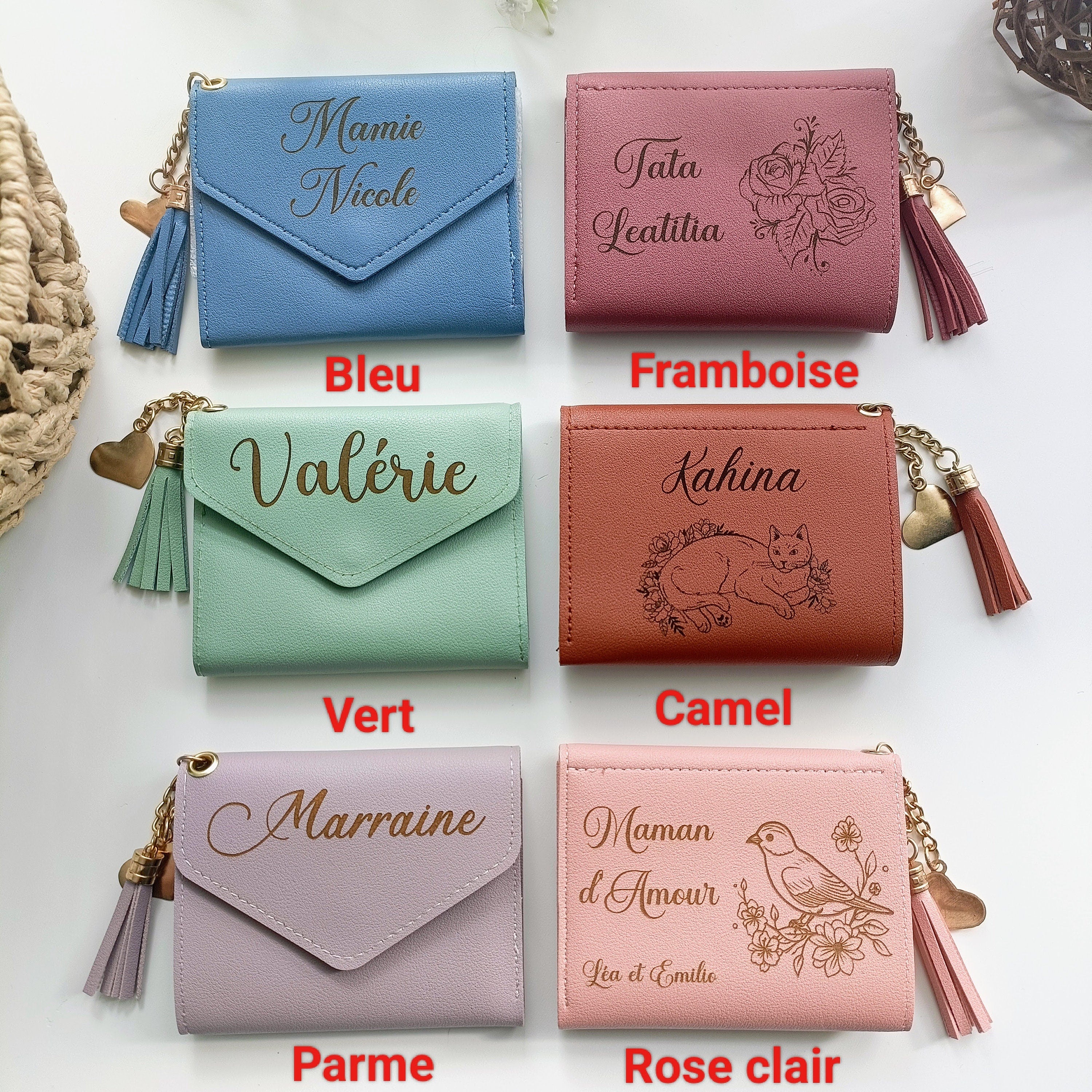 Porte-monnaie ou Portefeuille en Cuir Texte et image Personnalisés | Happy Gravure Happy Gravure