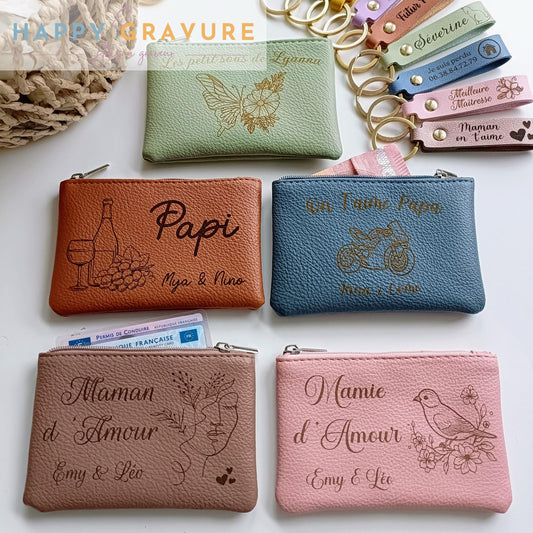Personalisierte Lederbrieftasche