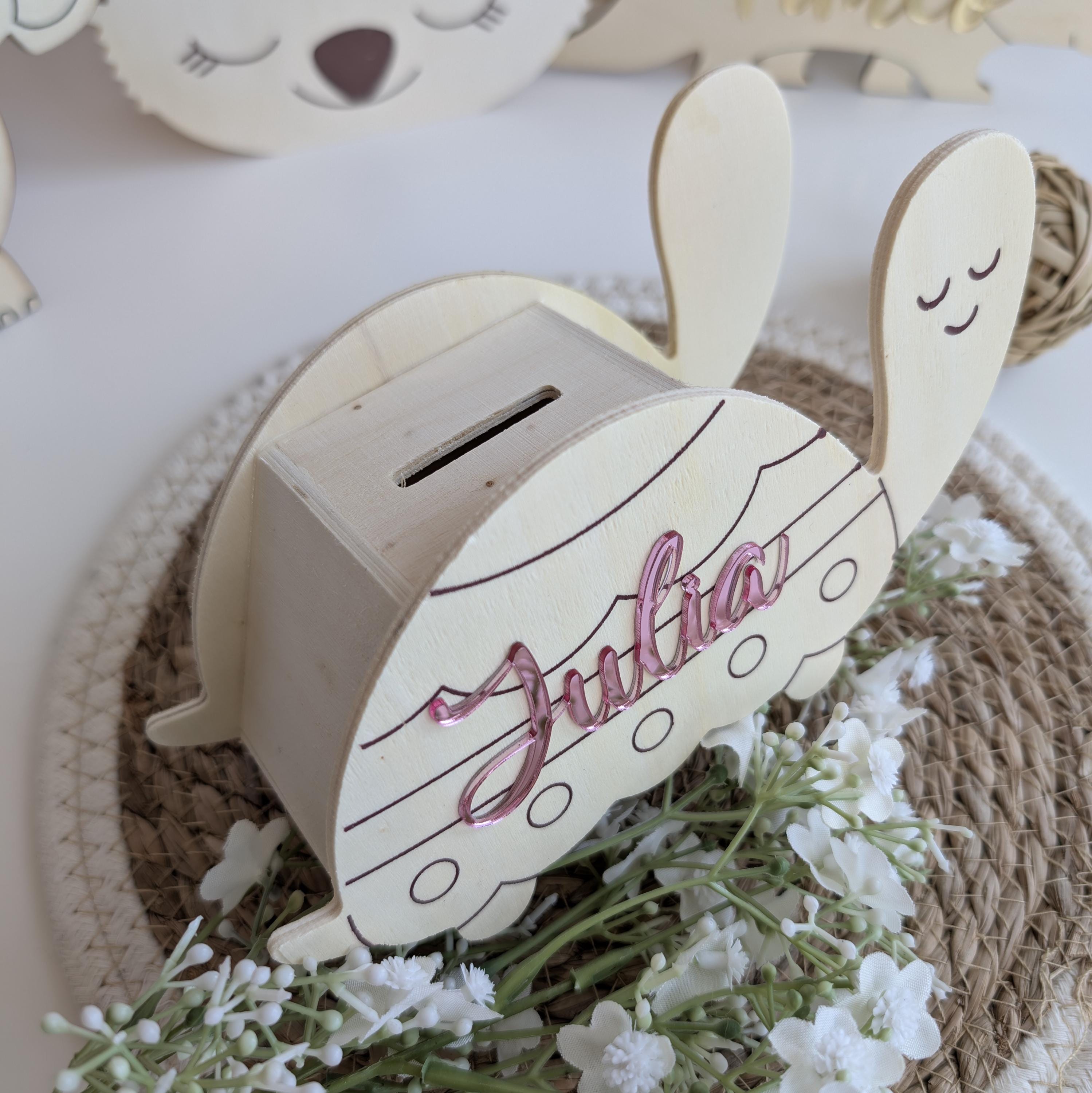 Tirelire Tortue Happy Gravure