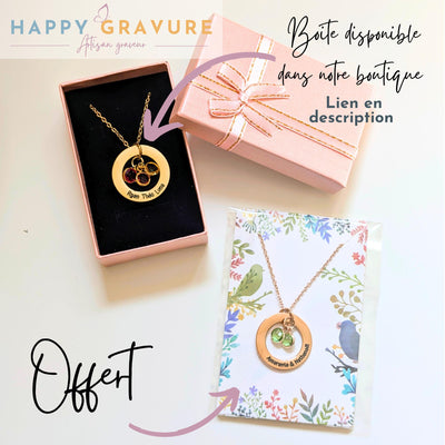 Collier cercle Pierre de naissance