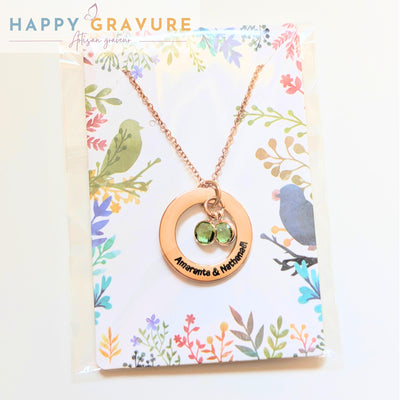 Collier cercle Pierre de naissance