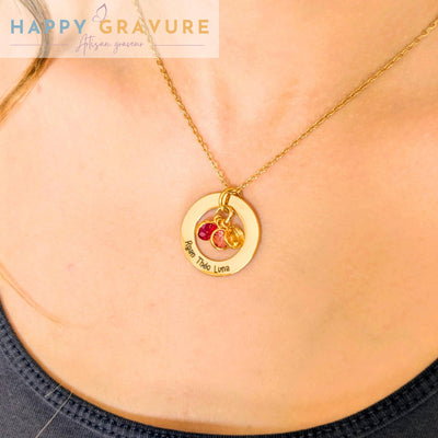 Collier cercle Pierre de naissance