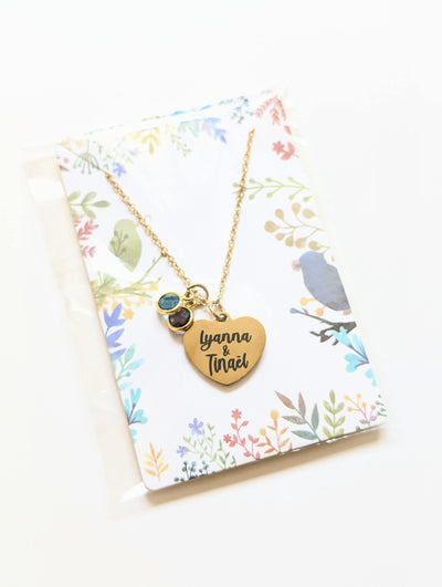 Collier coeur Pierre naissance