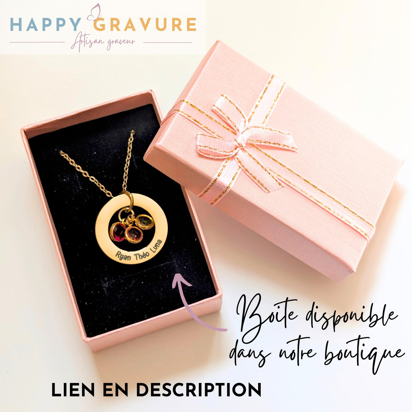 Collier cercle Pierre de naissance