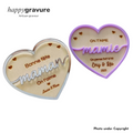 Magnet aimanté personnalisé en bois - anniversaire - fête des mères / grands-mères, cadeau maman, papa, tata, marraine Happy Gravure