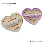 Magnet aimanté personnalisé en bois - anniversaire - fête des mères / grands-mères, cadeau maman, papa, tata, marraine Happy Gravure