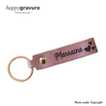 Porte-Clés Cuir Bronze Texte et image Personnalisés | Happy Gravure Happy Gravure