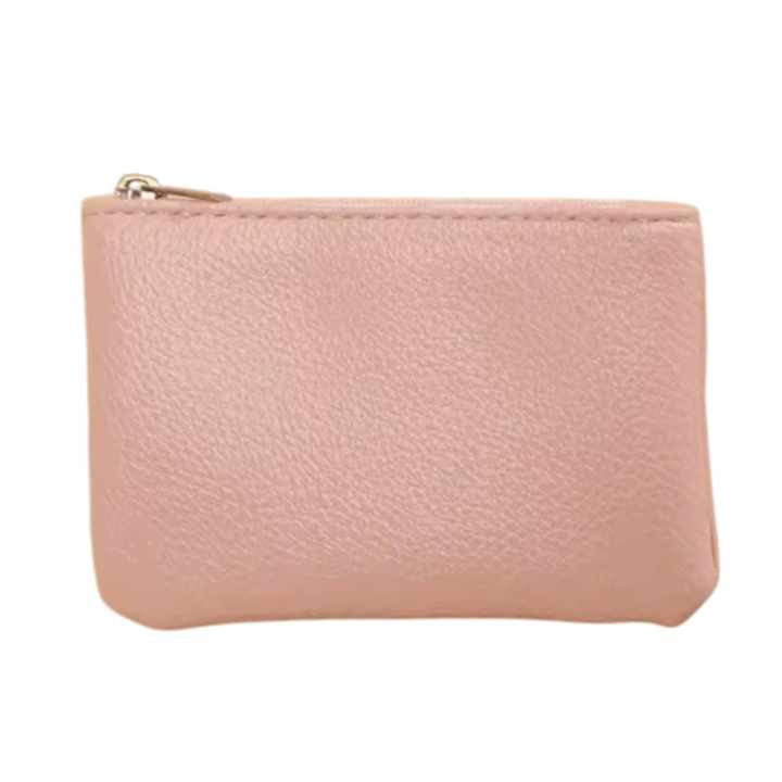 Porte-monnaie en Cuir Texte et image Personnalisés | Happy Gravure Rose clair