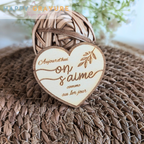 Magnet aimanté "Aujourd'hui on s'aime comme au 1er jour" personnalisé en bois - anniversaire de mariage, cadeau souvenir, Noël Happy Gravure®