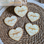 Magnet aimanté personnalisé en bois - anniversaire papi, fête des grands-pères, cadeau papi Happy Gravure®