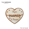 Magnet en bois "Super mamie d'amour" | Happy Gravure Happy Gravure®