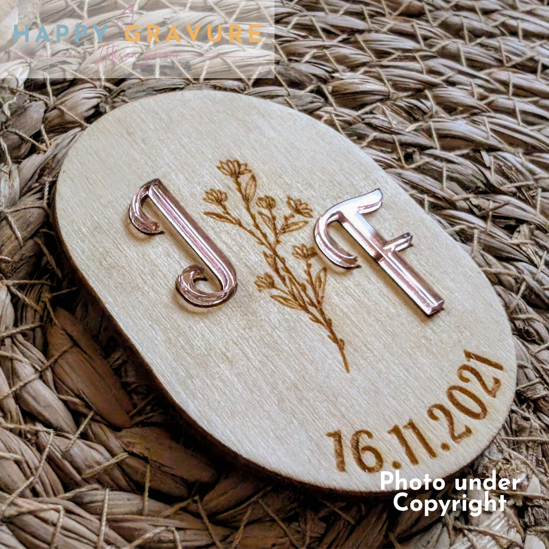 Magnet personnalisé en bois | Cadeau idéal Saint-Valentin, Save the Date, Evenement, Fête, Anniversaire