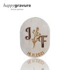Magnet personnalisé en bois | Cadeau idéal Saint-Valentin, Save the Date, Evenement, Fête, Anniversaire Happy Gravure®