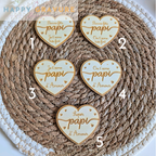 Magnet aimanté personnalisé en bois - anniversaire papi, fête des grands-pères, cadeau papi Happy Gravure®