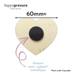 Magnet en bois "Super mamie d'amour" | Happy Gravure Happy Gravure®