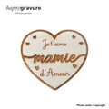 Magnet en bois "Je t'aime Mamie d'Amour"| Happy Gravure Happy Gravure®